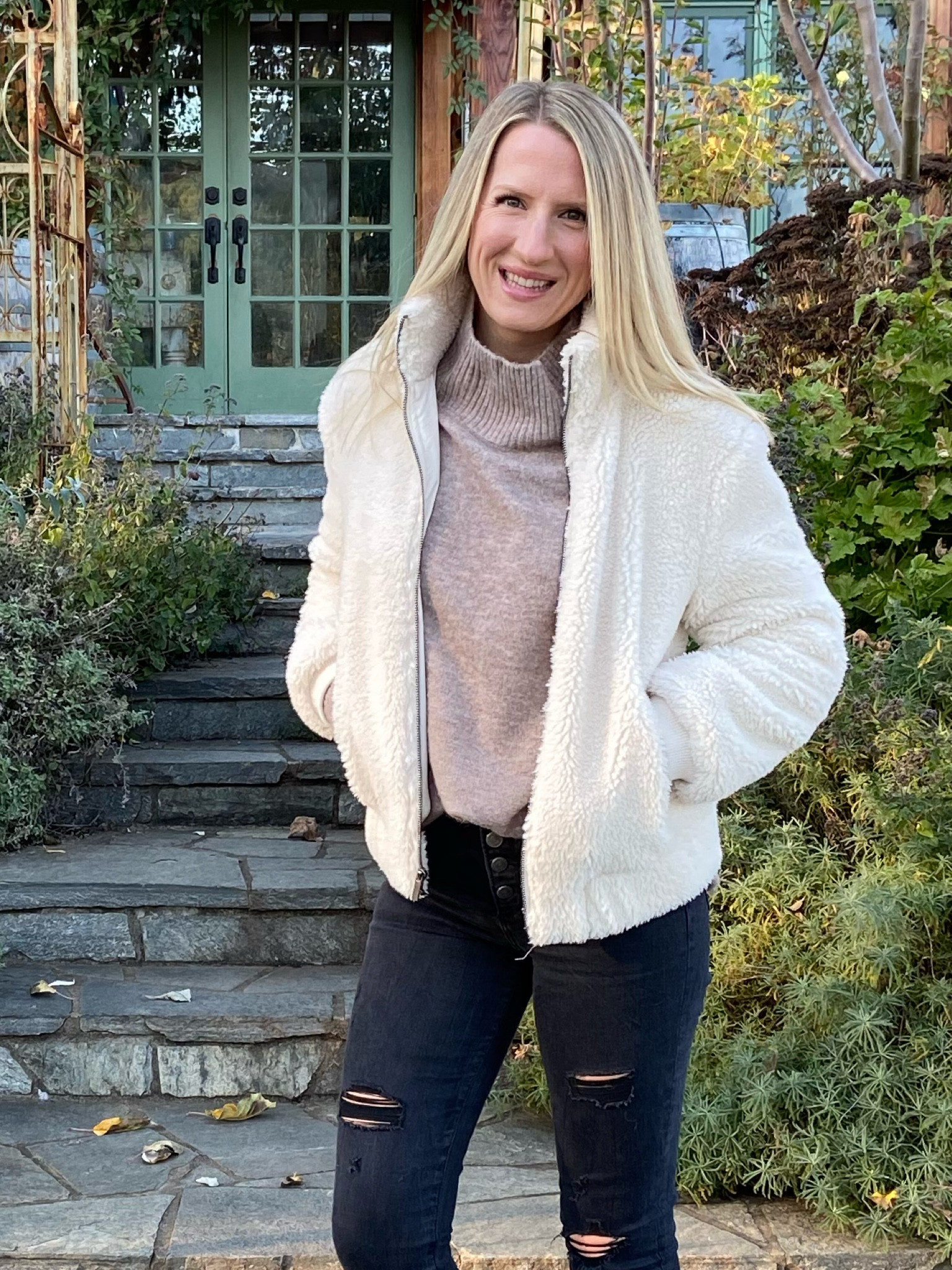 Funnel neck sweater and Sherpa coat make the best winter outfit staples! #sherpacoat #turtleneck #funnelnecksweater #jennikayne

#LTKstyletip #LTKunder100 #LTKfamily