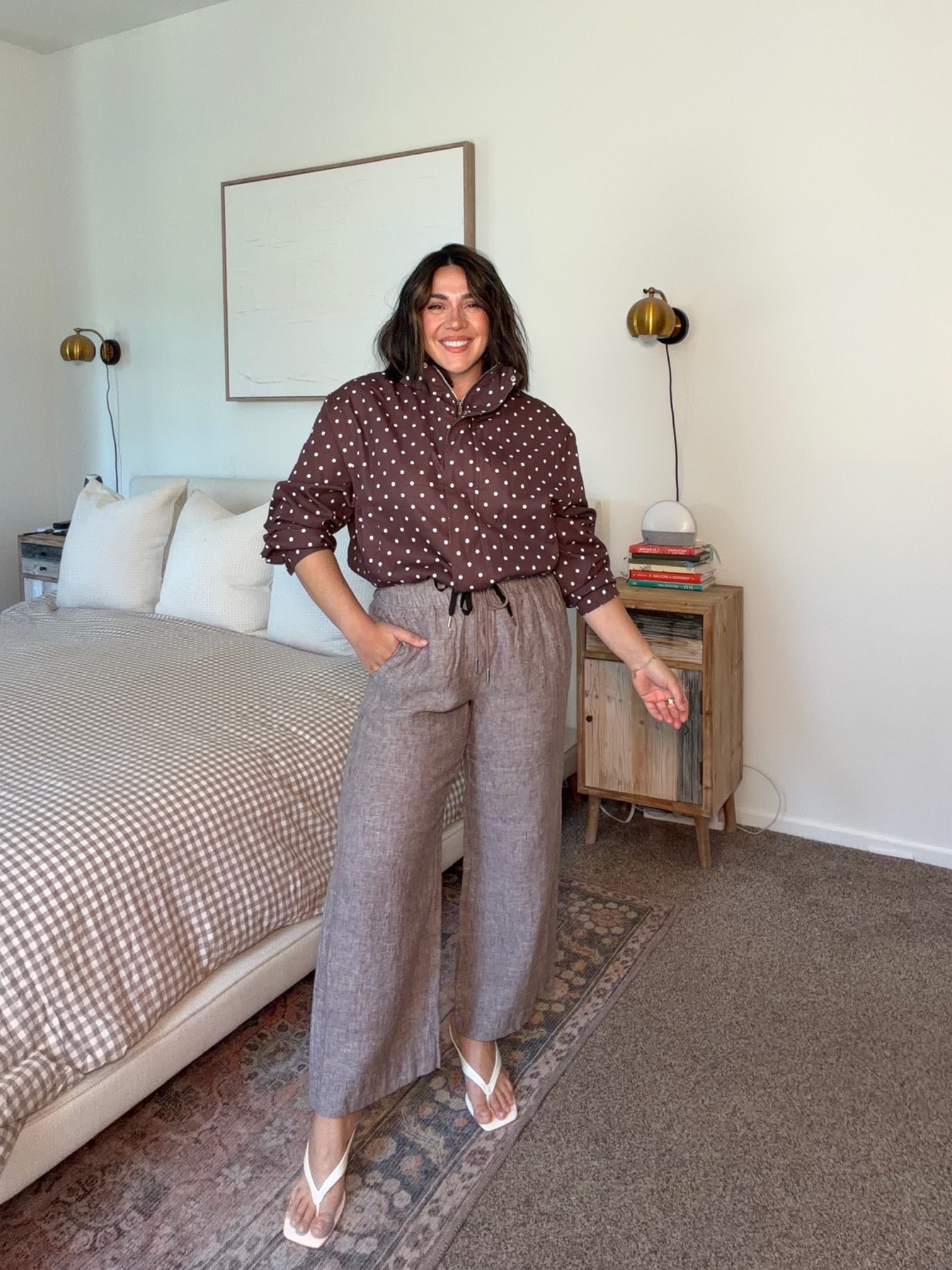 Comfy casual summer outfit! 100% linen pants - comes in tons of colors. 
L in both!

#LTKootd #LTKSeasonal #LTKMidsize