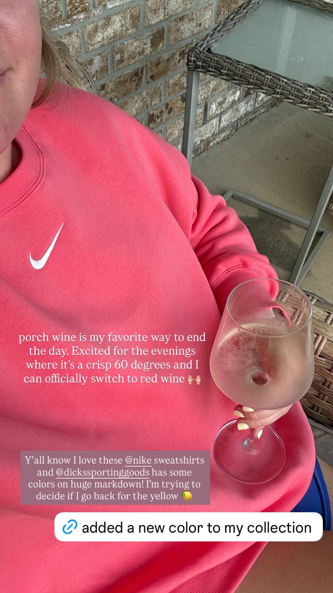 These Nike sweatshirts are my favorite for fall. I snagged this new color on big sale! I wear an XL. And as always my favorite wine glasses are from amazon!

#LTKootd #LTKSaleAlert