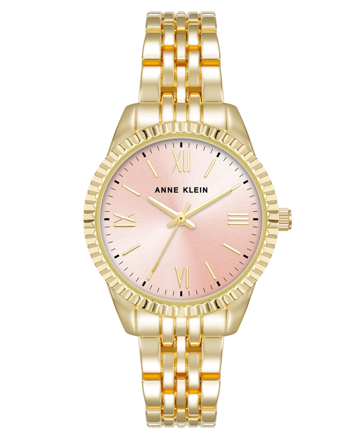 Anne Klein Women's Quartz Gold-Tone Alloy Bracelet Watch, 30mm | Macy's