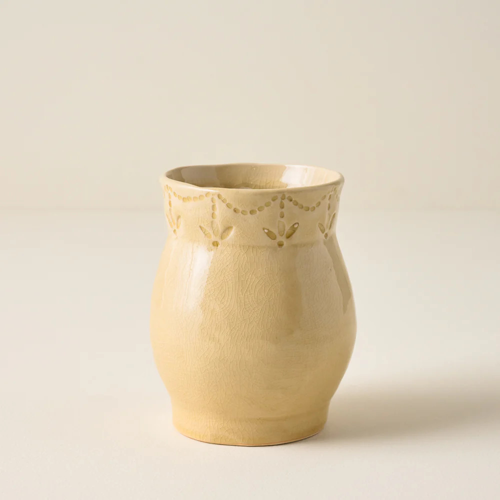 Floral Glazed Ceramic Gracie Vase | Magnolia