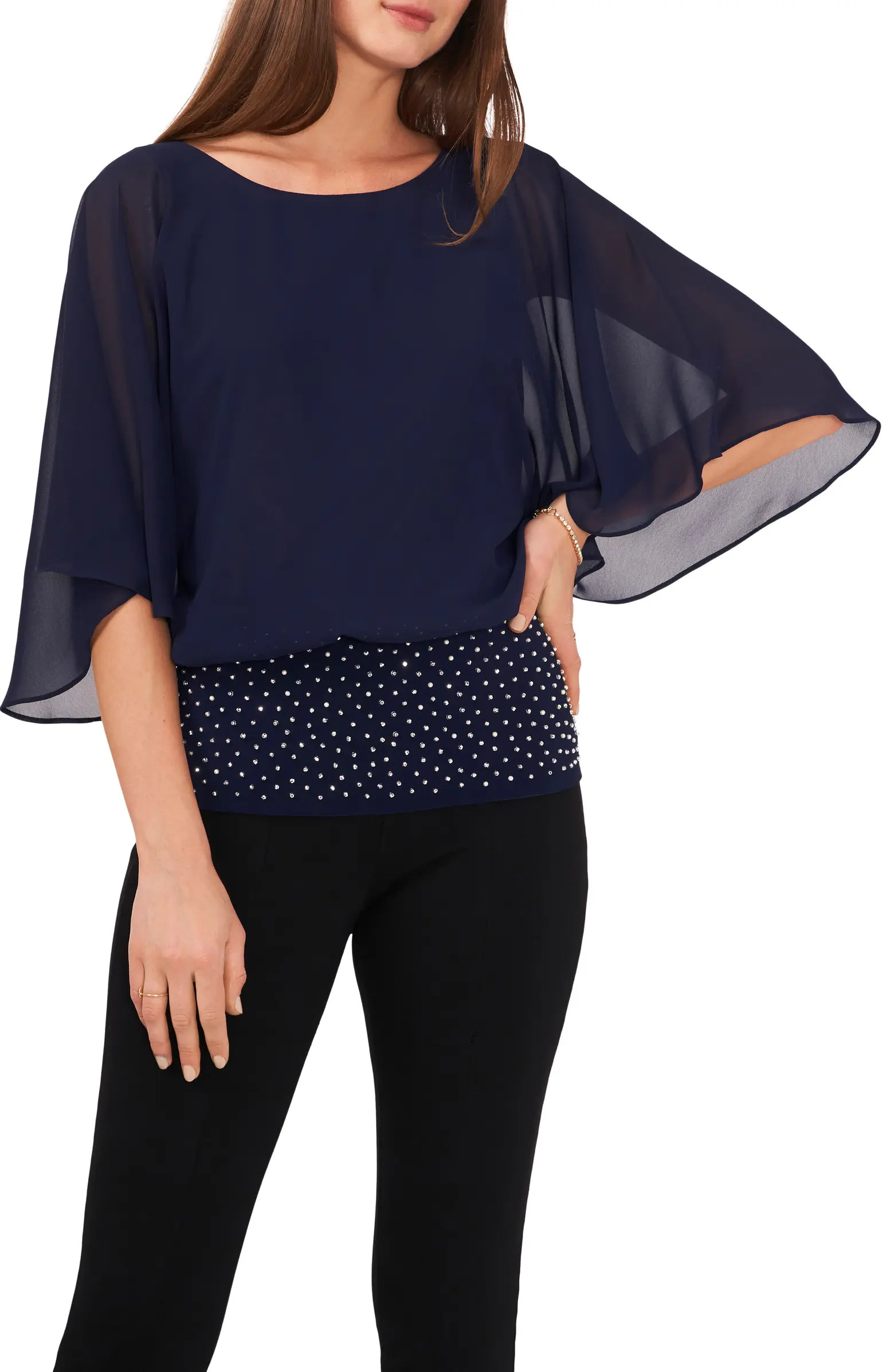 Flutter Sleeve Blouson Top | Nordstrom
