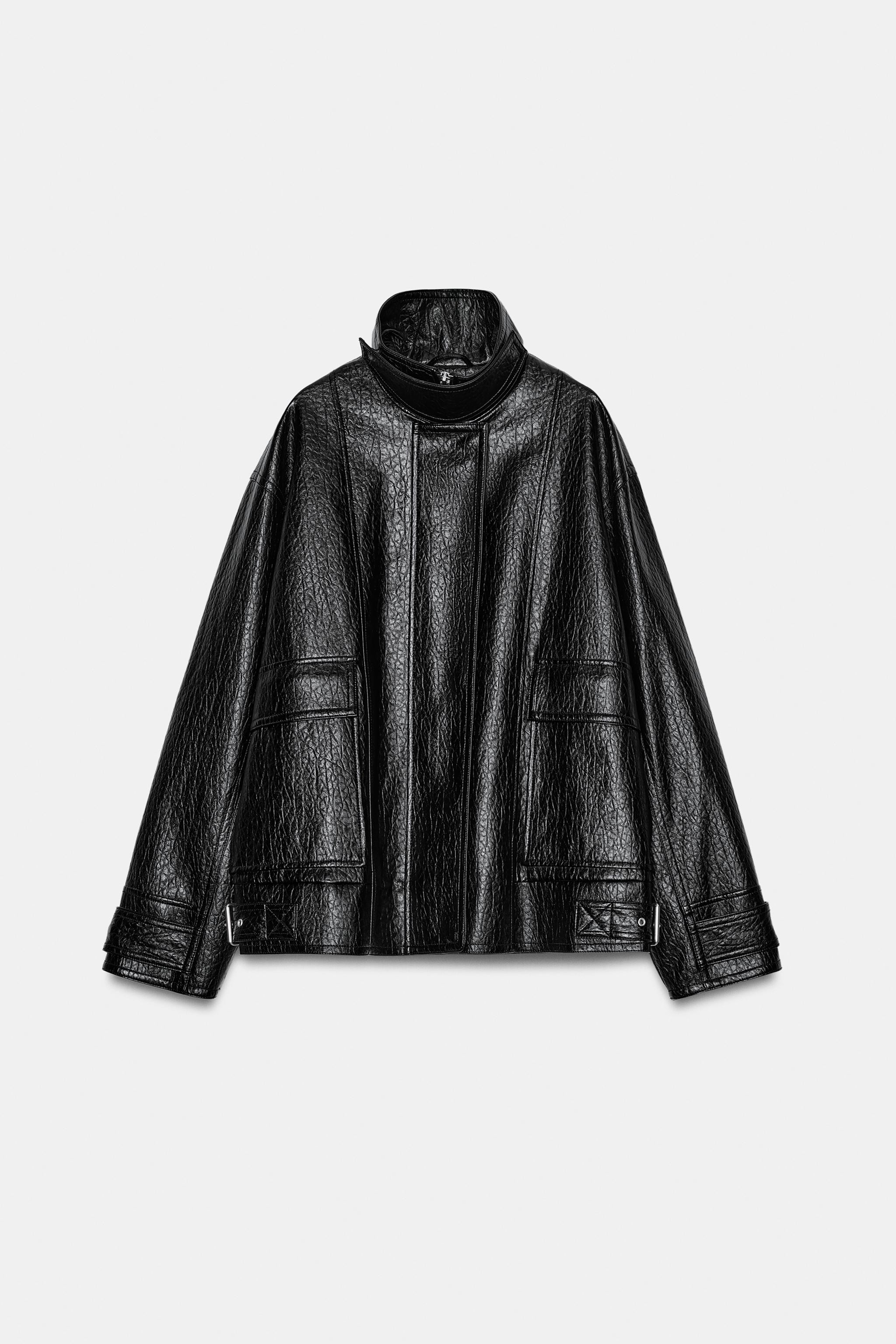 OVERSIZE LEATHER EFFECT JACKET ZW COLLECTION | Zara UK