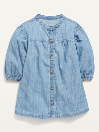 Long-Sleeve Button-Front Chambray Dress for Baby | Old Navy (US)