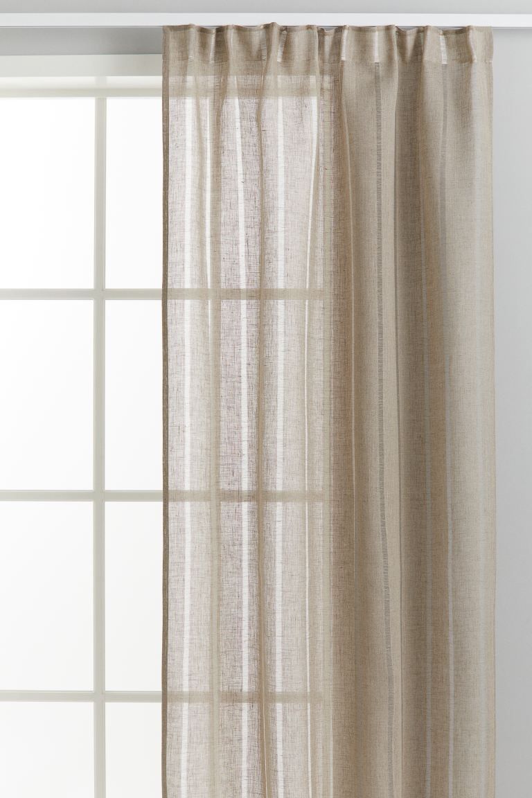 2-pack Linen Curtain Panels - Light beige - Home All | H&M US | H&M (US + CA)