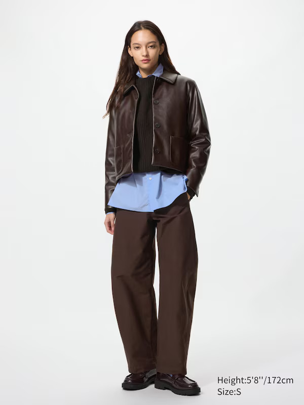 Jersey Barrel Leg Trousers | UNIQLO (UK)