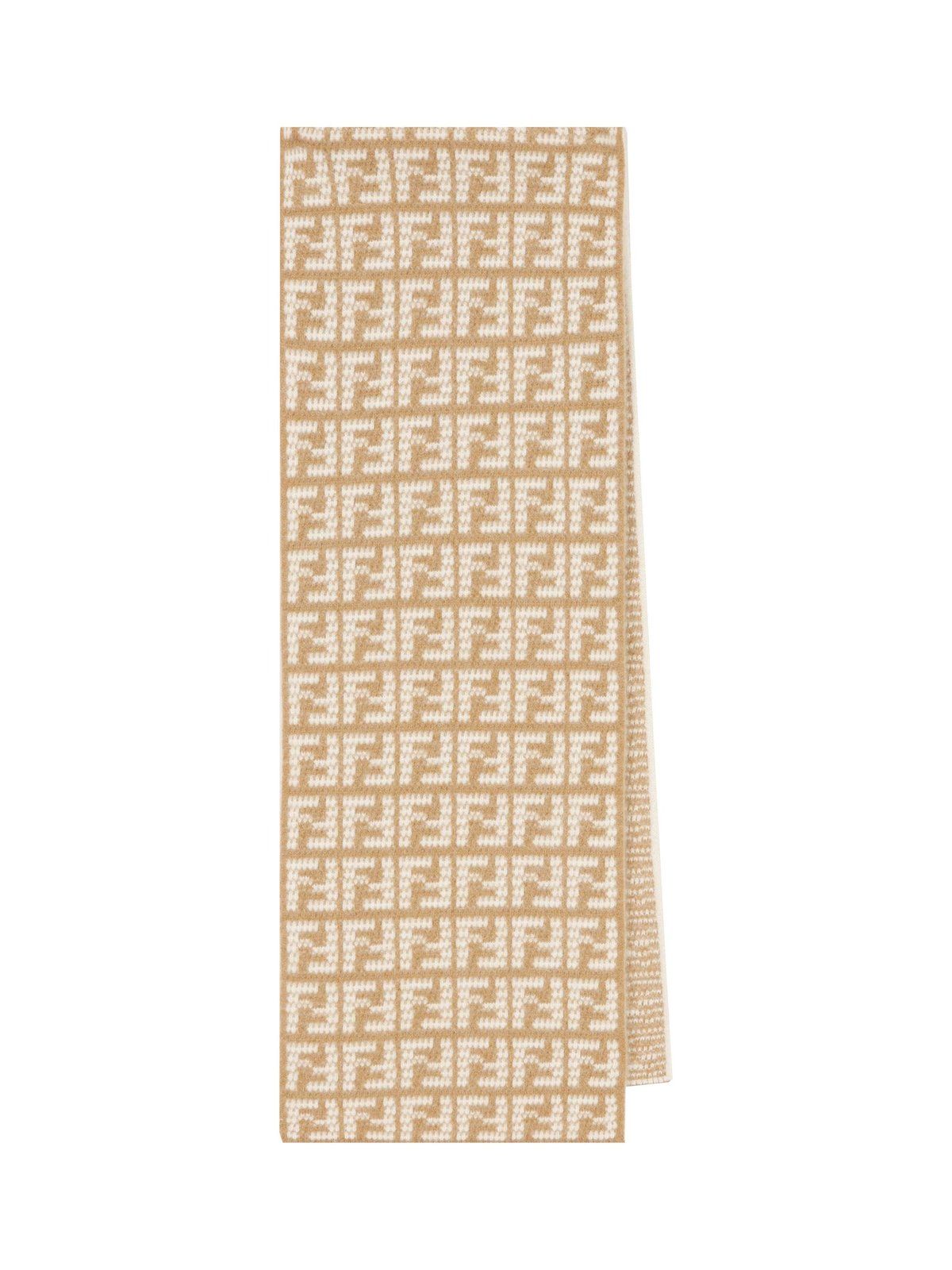 Fendi All-Over Logo-Intarsia Scarf | Cettire Global