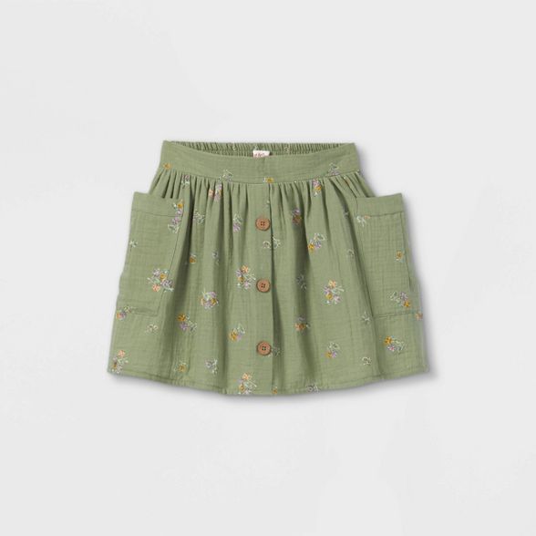 Girls' Button Detail Skirt - Cat & Jack™ | Target