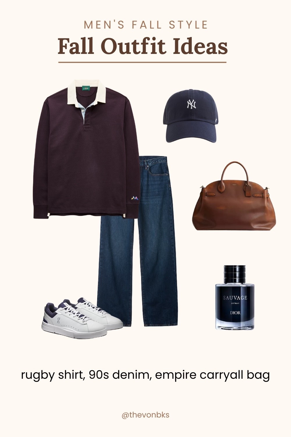 Men’s fall outfit inspiration with a little 90s influence. Rugby shirt, relaxed denim, clean sneakers and a leather carryall is such an easy formula for the season.

#mensfallstyle #mensoutfits #fallfashion #mensstyle

#LTKMens #LTKSeasonal #LTKootd