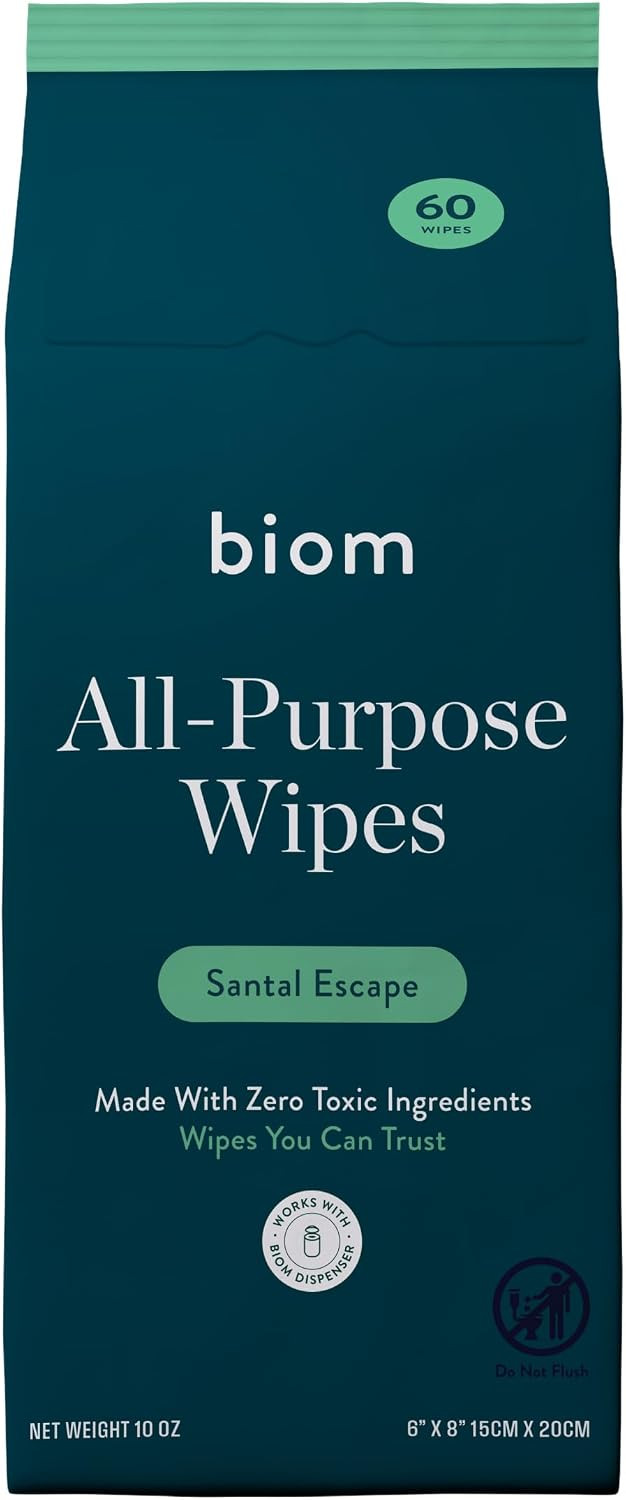 Biom 60ct All Purpose Wipe 8" Roll - Santal Escape - 3-pack | Amazon (US)