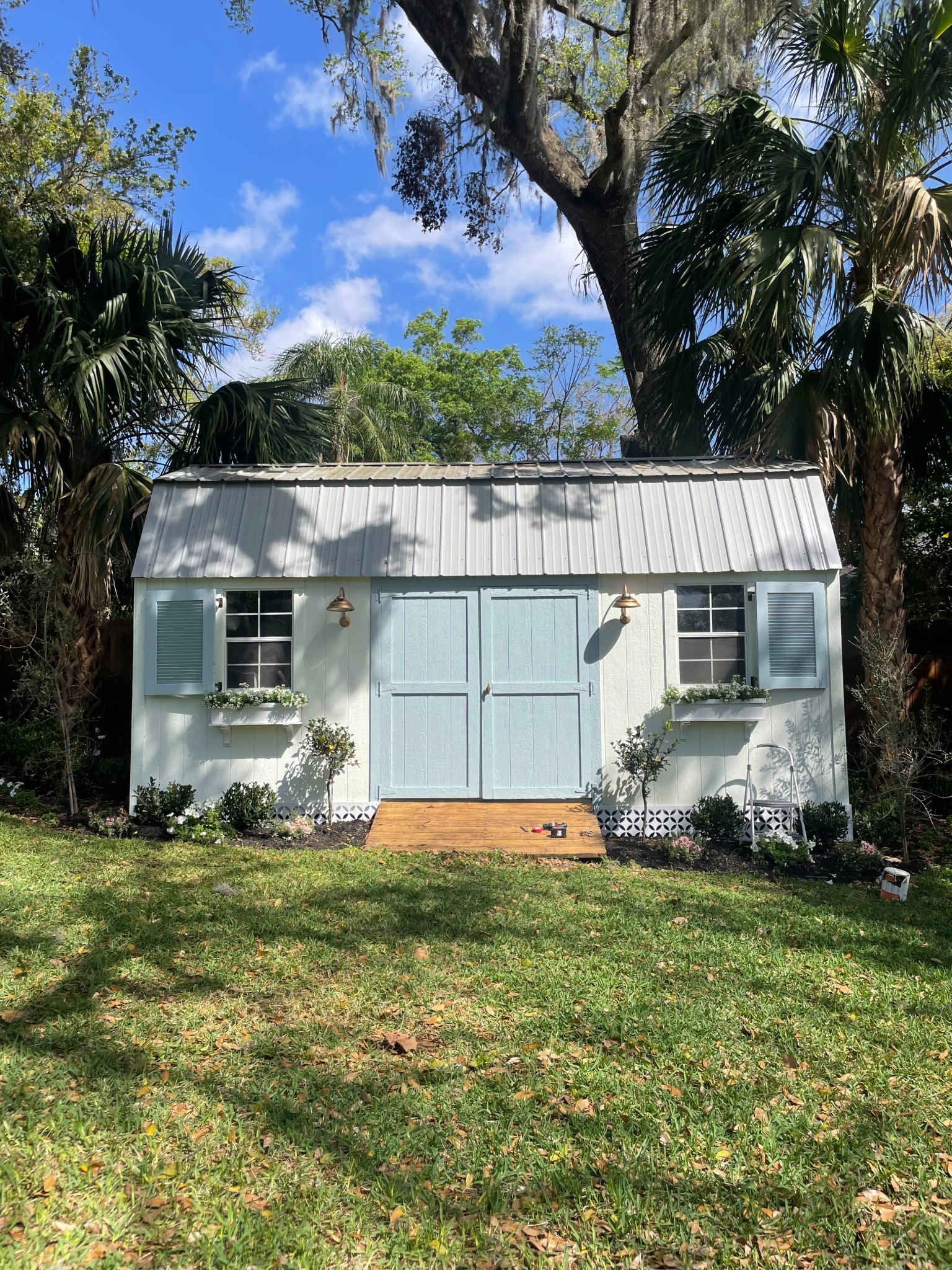 Shed makeover for Spring. The window boxes are custom built using PVC lumber. 

#LTKSpringSale #LTKHome