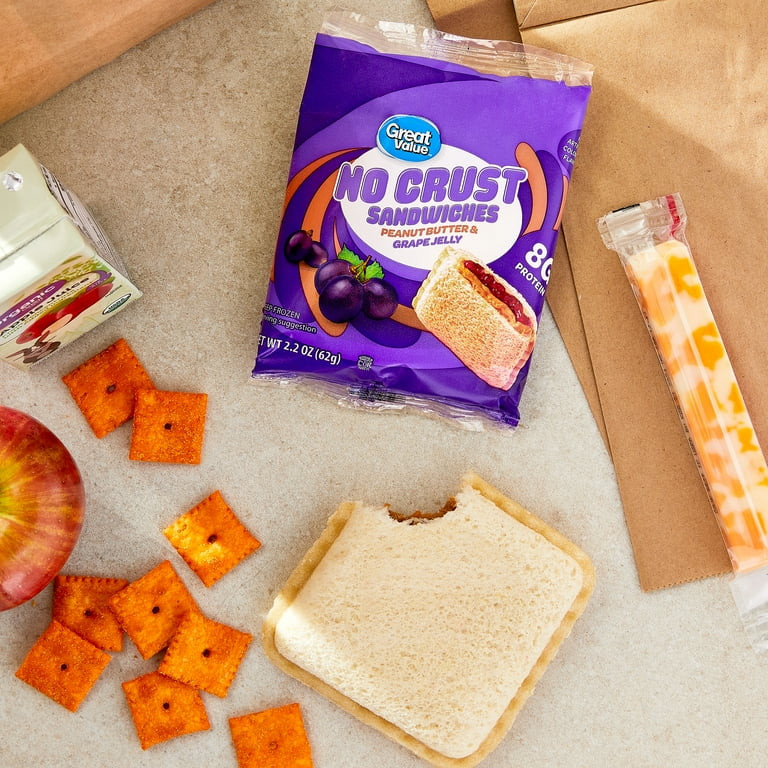 Great Value Peanut Butter & Grape Jelly No Crust Sandwiches, 22 oz, 10 Count, Regular | Walmart (US)