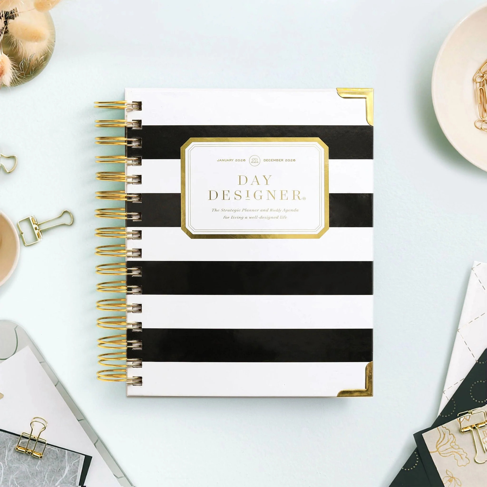 2026 Mini Weekly Planner: Black Stripe | Day Designer