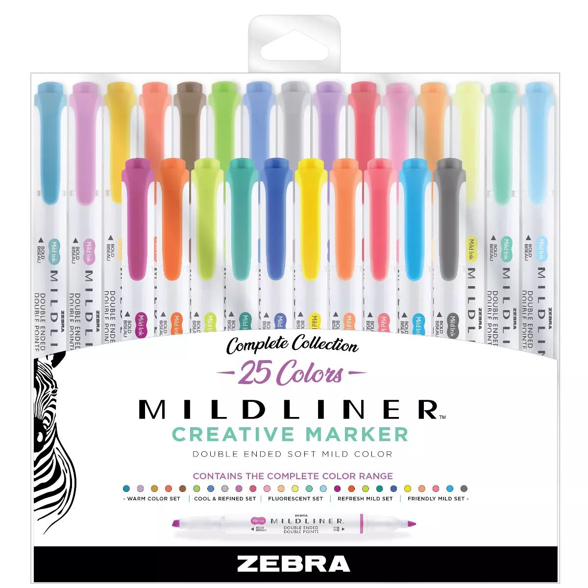 Zebra 25ct Mildliner Dual-tip Creative Markers Assorted Colors | Target