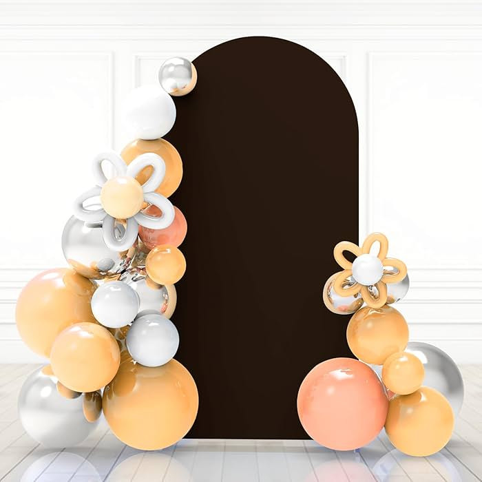 Babenest 6.6FT Brown Wedding Arch Cover, Spandex Fitted Arch Backdrop Cover for Photography, Roun... | Amazon (CA)