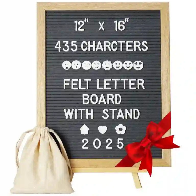 AGCAN Felt Letter Board with Stand, 12 x 16 Inches Wood Frame Message Board, Changeable Letter Bo... | Walmart (US)