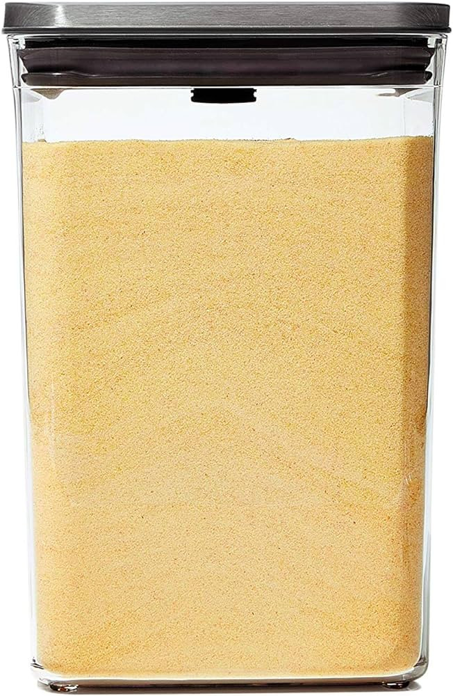 OXO Steel POP Container Big Medium Square -  4.4 Qt for Flour, Sugar and More | Amazon (US)