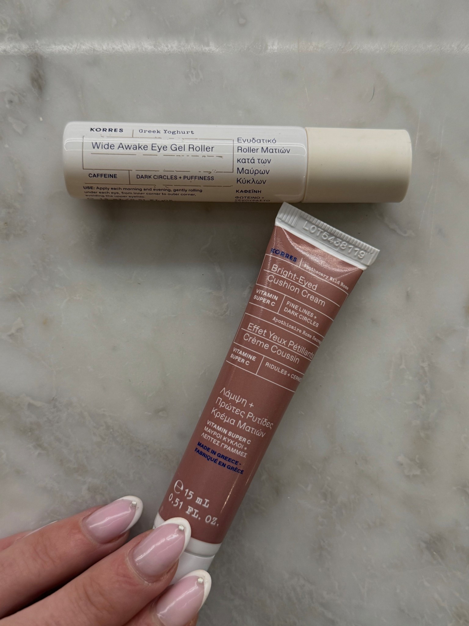 favorite eye products from Greece available in the US too 🤍 eye roller with caffeine for puffiness and dark circles. + brightening cream with vitamin C for fine lines and wrinkles. been using both of these products for the past month and actually feel like my under eyes are brighter and less puffy 

#LTKBeauty #LTKTravel #LTKGiftGuide