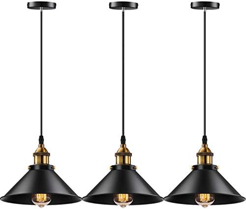 Licperron Industrial Pendant Light E26 E27 Base Vintage Hanging Pendant Lights Retro Pendant Ligh... | Amazon (US)