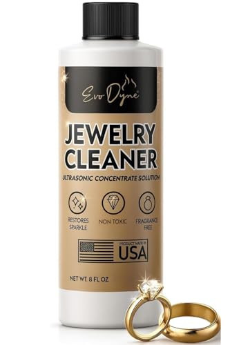 Ultrasonic Jewelry Cleaner Solution (8oz) Concentrated Jewelry Cleaner for Diamonds, Gold, Silver & More | Compatible with Ultrasonic Machine (s) - Made in USA | Amazon (US)