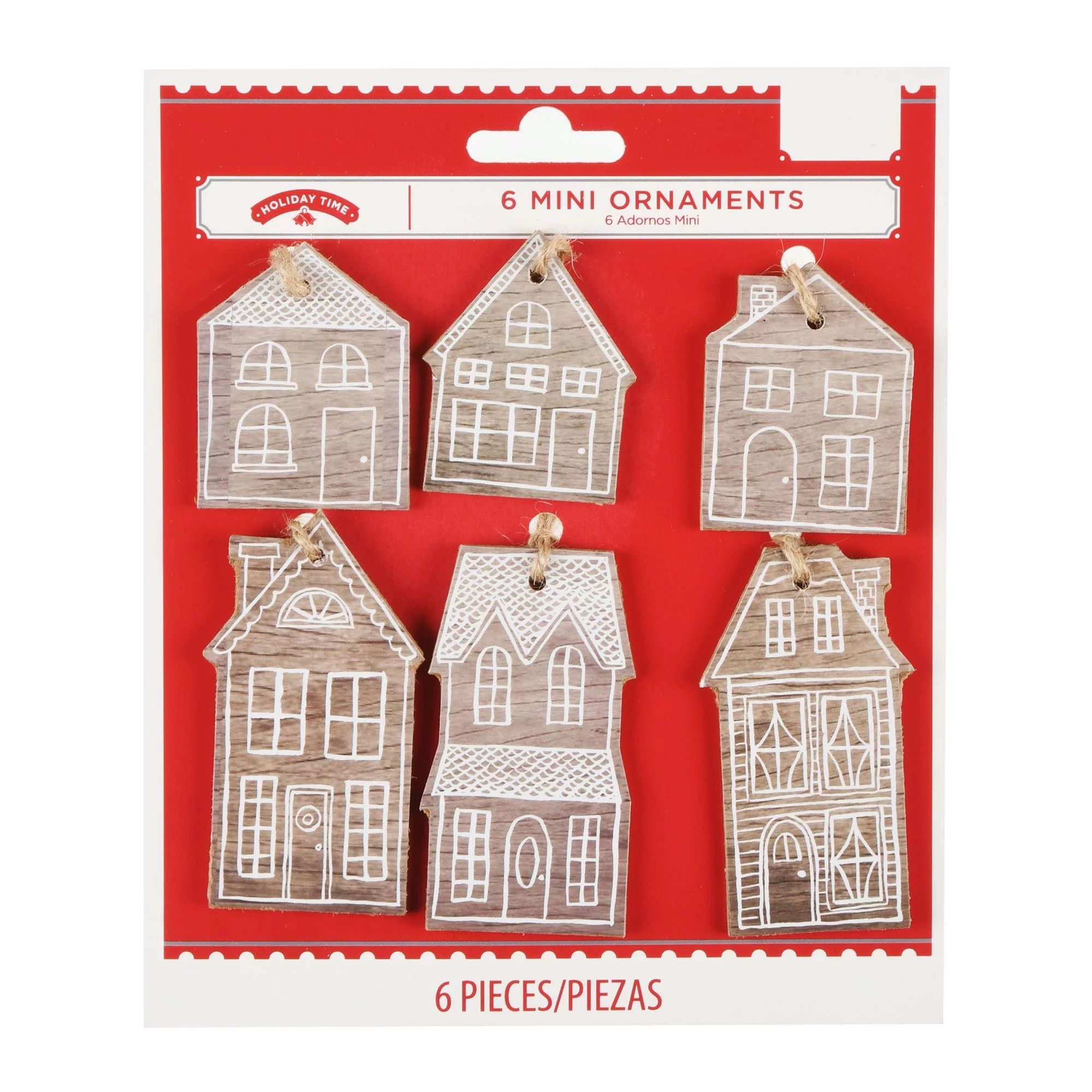 Holiday Time Village Ornaments, 6.13 inch, 6 Count | Walmart (US)