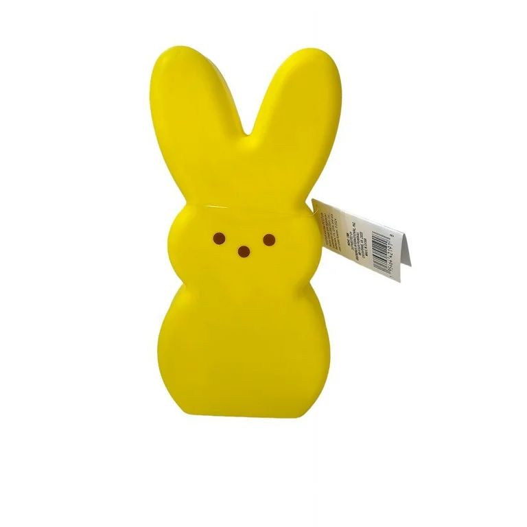 Peeps Decorative LED Lighted Easter Blow Mold Bunny Figures, 10-in - Yellow | Walmart (US)