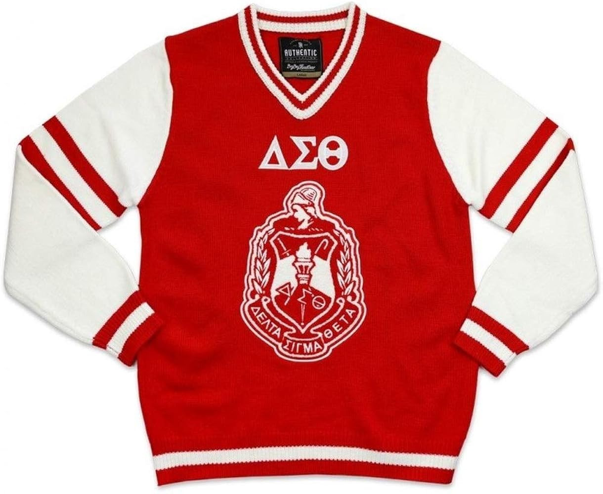Amazon.com: Delta Sigma Theta M4 V-Neck Sweater [M] Red : Clothing, Shoes & Jewelry | Amazon (US)