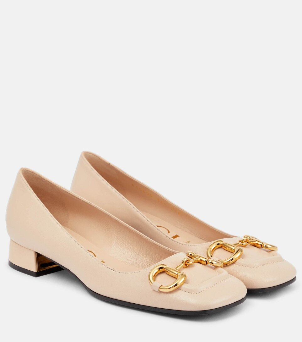 Horsebit leather ballet flats | Mytheresa (UK)