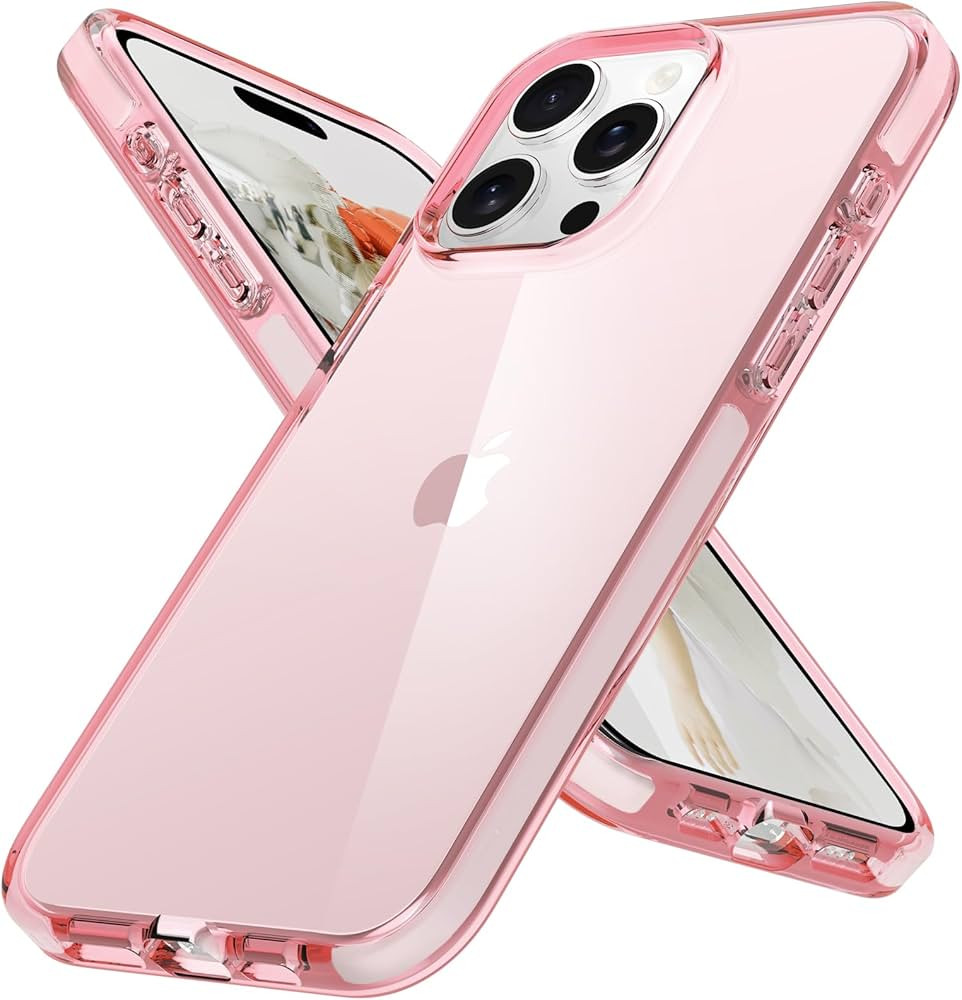 for iPhone 13 Pro Case Pink, Cute Girly iPhone 13 Pro Case Clear Pink for Women Girls, Military-G... | Amazon (US)