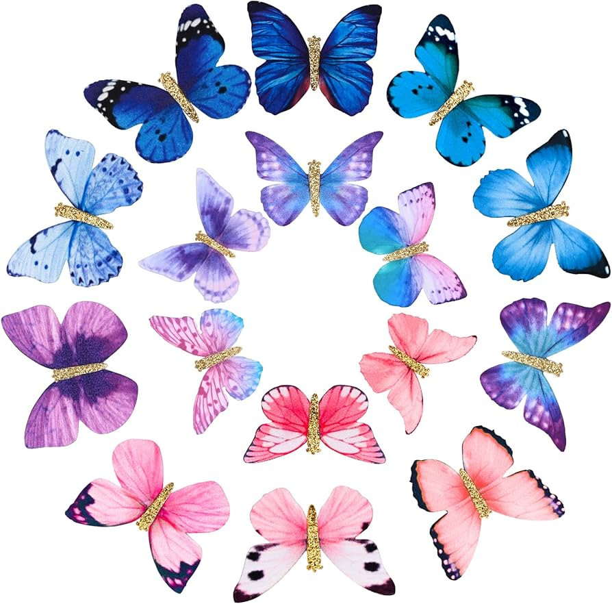 DEEKA Butterfly Hair Clips Small Realistic Colorful Handmade 90s Hair Clips Barrette Hair Accesso... | Amazon (US)
