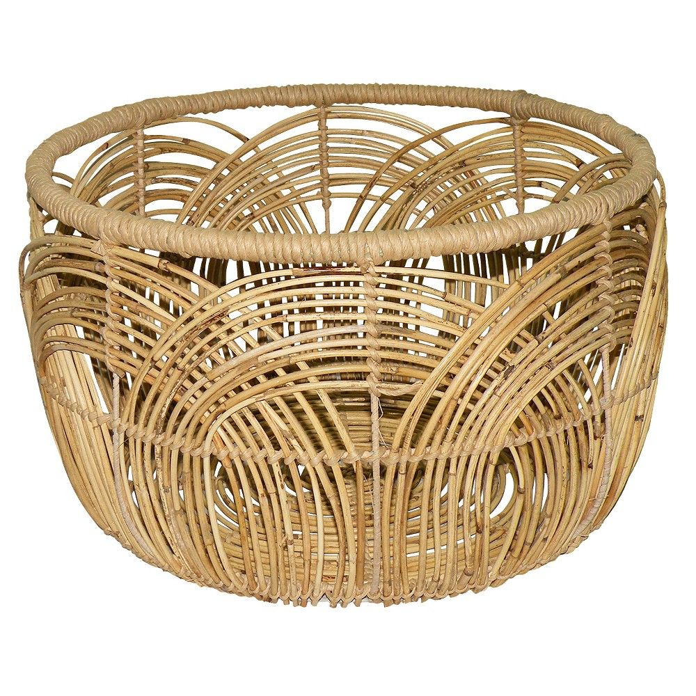 Woven Round Rattan Basket Large - Threshold | Target