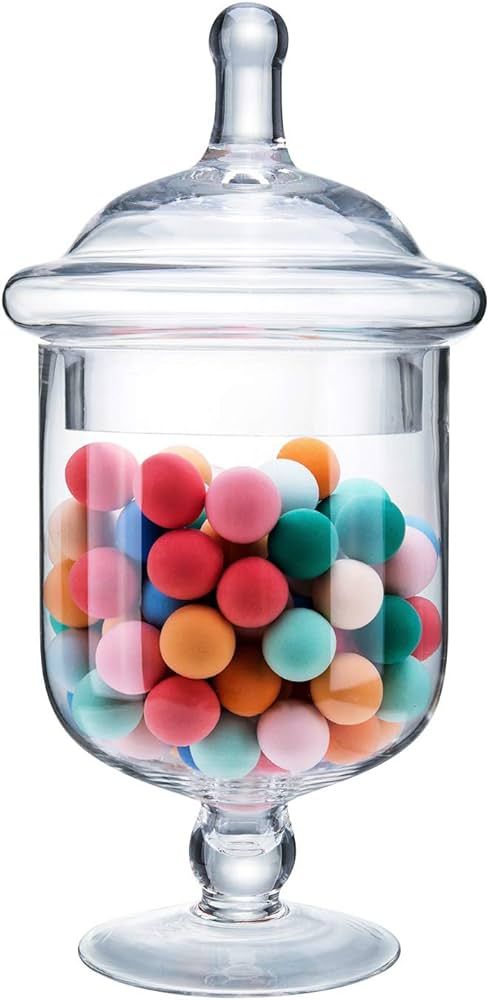 Diamond Star Small Clear Glass Apothecary Jars, Candy Buffet Display Elegant Storage Food Jar, De... | Amazon (US)