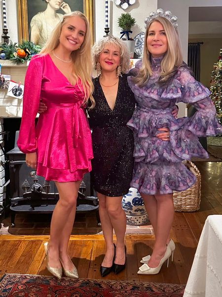 New Year's Dresses! My fuschia satin dress is so much fun for any party or event. If you're looking for my girl Kelly's amazing purple dress, it's Zimmermann and she ordered it from Julian Gold boutique in Austin.

#LTKparties #LTKstyletip #LTKSeasonal