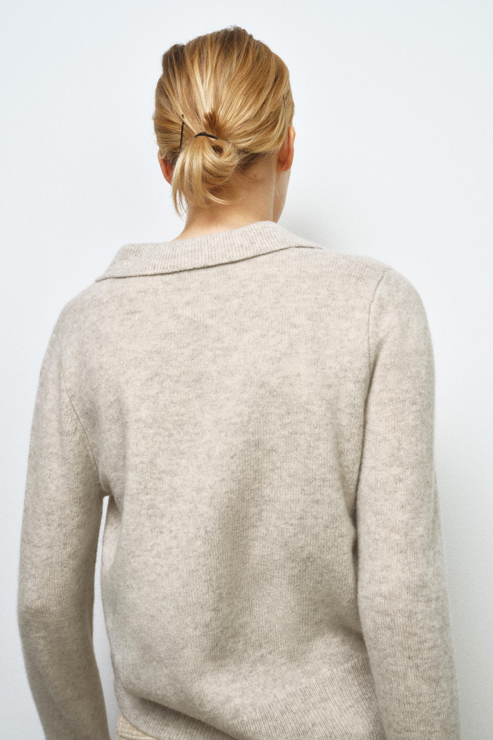 PLAIN 100% WOOL POLO SHIRT | Zara UK