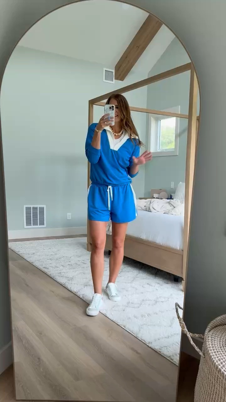 I love a matching set that actually has enough length for long legs. The contrast collar and drawstring break up the bright blue, and the relaxed fit makes this one so comfortable without looking like pajamas.

 Size L

Blue matching set, Tall girl fashion, Tall girl approved, Long leg approved, Casual matching set, Pullover set, Tall girl style, Lounge set, Transitional outfit, Matching set, StangandCo

#LTKootd #LTKmomlife #LTKActive