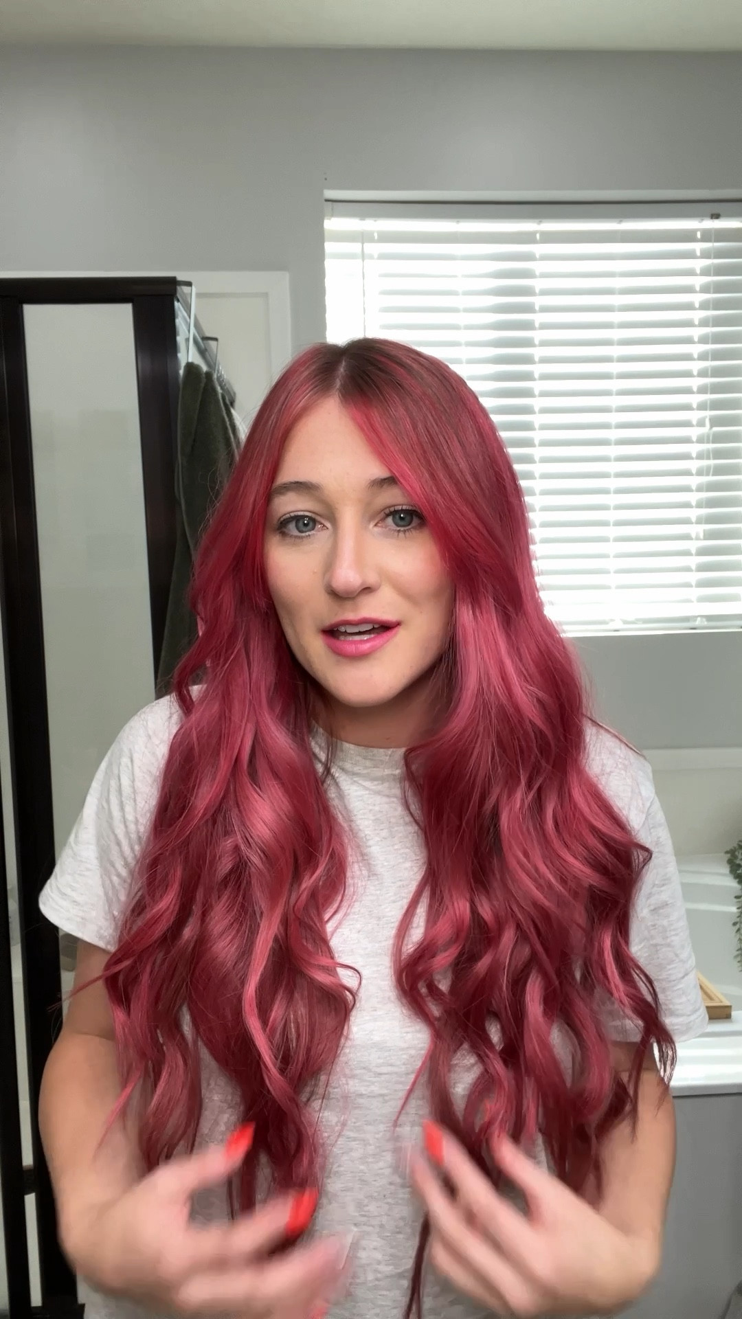 Part 2 here’s how the temporary red hair color turned out! 🍒