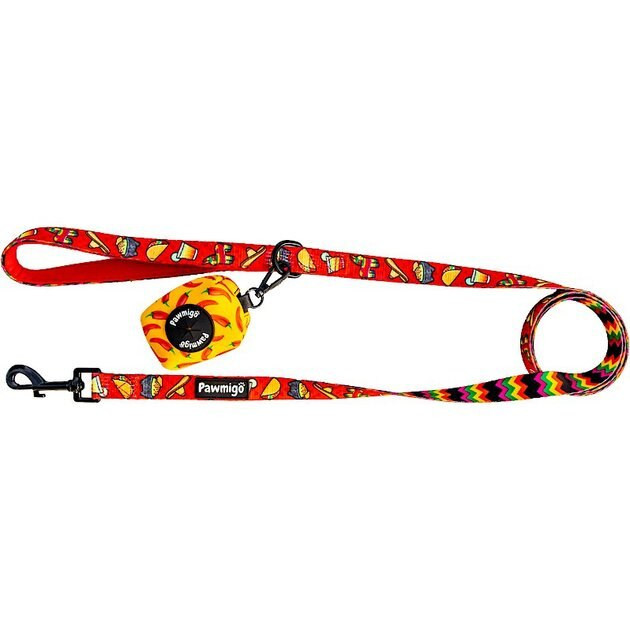 PAWMIGO Taco Tuesday Polyester Dog Leash, 5-ft long, 3/4-in wide - Chewy.com | Chewy.com