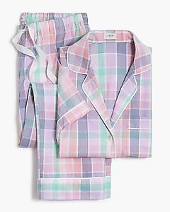 Short-sleeve pajama set with cropped pant | J.Crew Factory