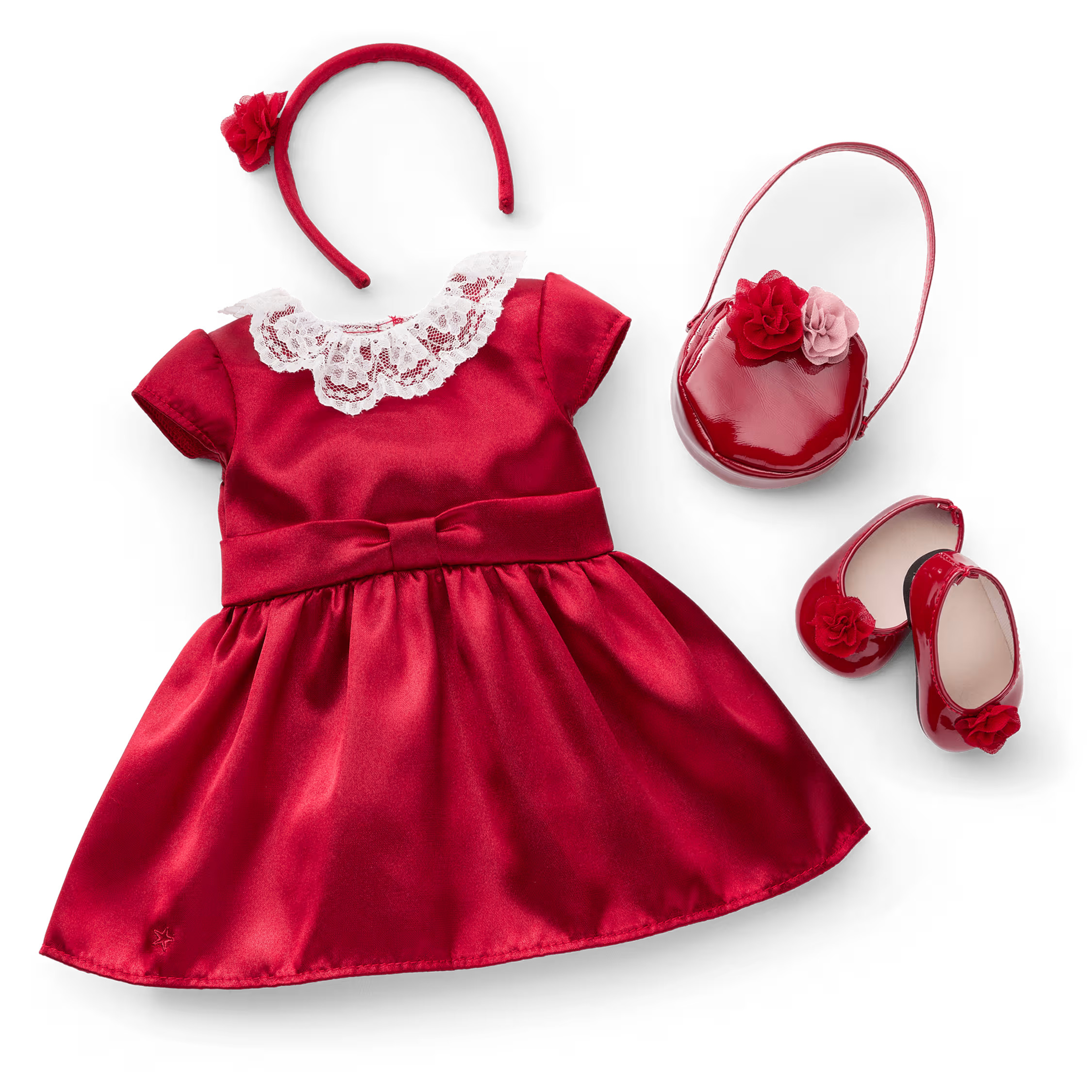 American Girl® x Janie and Jack Holly-Red Party Dress for 18-inch Dolls | American Girl