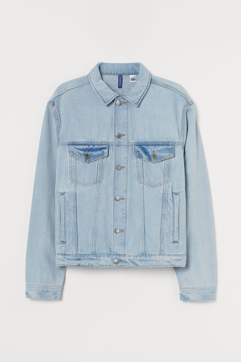H & M - Printed Denim Jacket - Blue | H&M (US + CA)