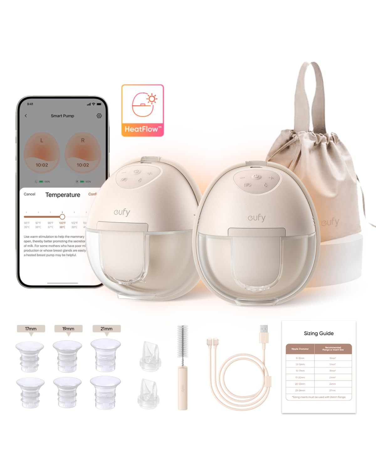 eufy Heated Wearable Breast Pump S1, Hands-Free Breast Pump with Industry-Leading HeatFlow™ Tec... | Amazon (US)