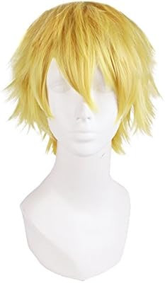 MapofBeauty 12"/30cm Men Male Short Cosplay Wigs (Blonde) | Amazon (US)