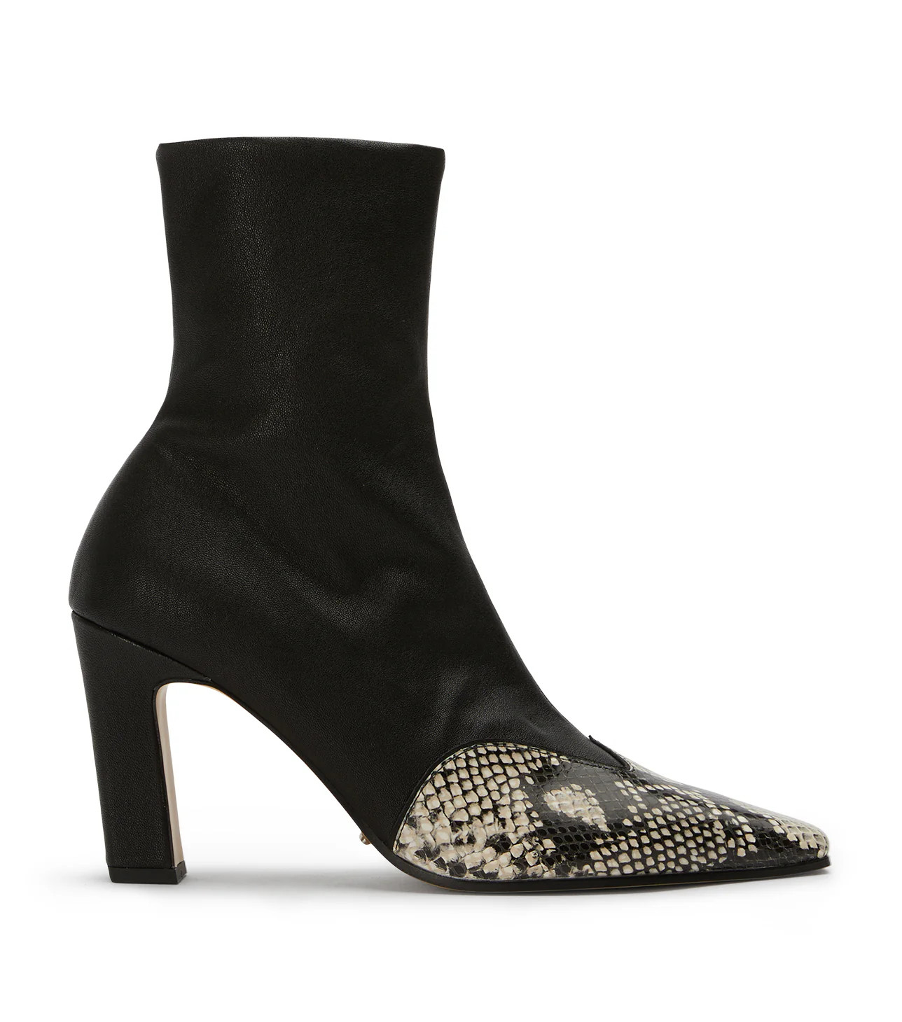 Soho Black Souple/Ecru Snake Ankle Boots | Tony Bianco (Australia & New Zealand)