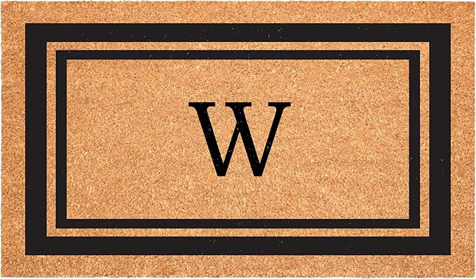 Calloway Mills 152962436W Black Border 24" x 36" Monogram Doormat, (Letter W) | Amazon (US)