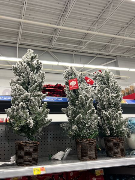 Mini Flocked Christmas trees