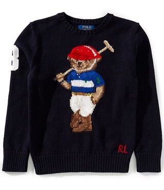 Polo Ralph Lauren Big Boys Long-Sleeve Polo Bear Sweater | Dillard's | Dillard's