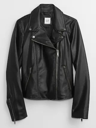 Faux-Leather Moto Jacket | Gap Factory