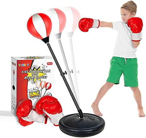 YEEBAY Punching Bag for Kids Age 4, 5, 6, 7, 8 Years Old Boys, Incl Boxing Gloves & Stand, Height... | Amazon (US)