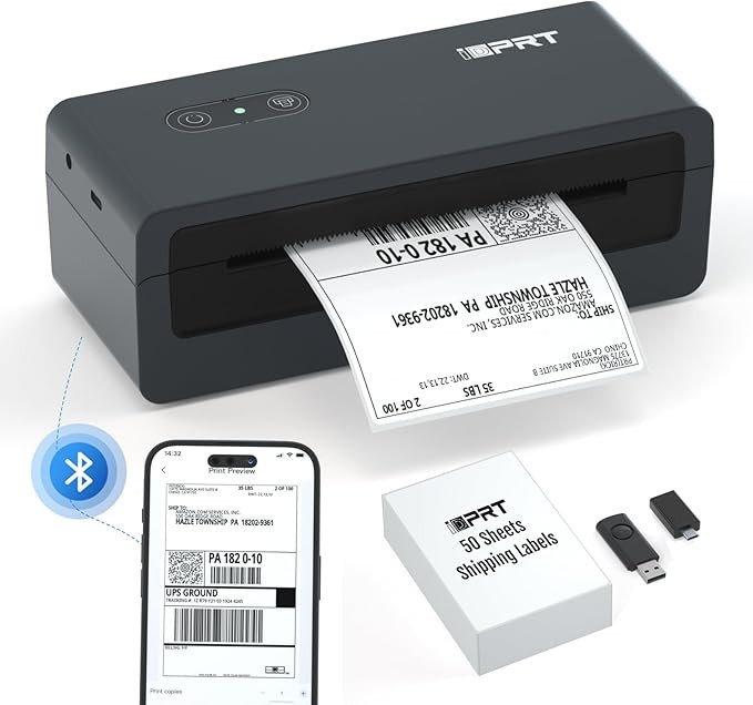 iDPRT Bluetooth Thermal Label Printer for Phone via APP, 4X6 Shipping Label Printer for Small Bus... | Amazon (US)