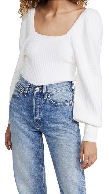 Kimberly Square Neck Ribbed Sweater | Shopbop
